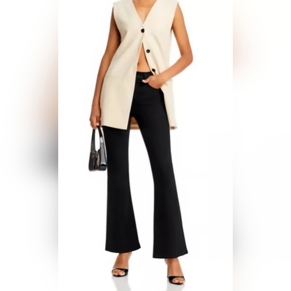 MOTHER Black Flare Wide Leg Jeans